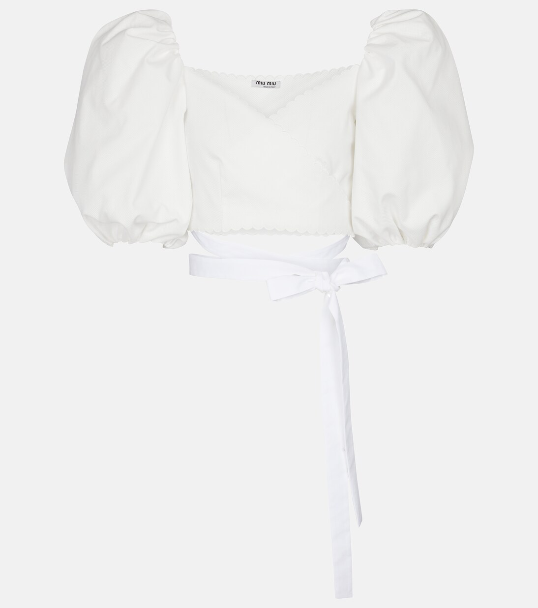 Cropped-Top aus Baumwolle | Miu Miu