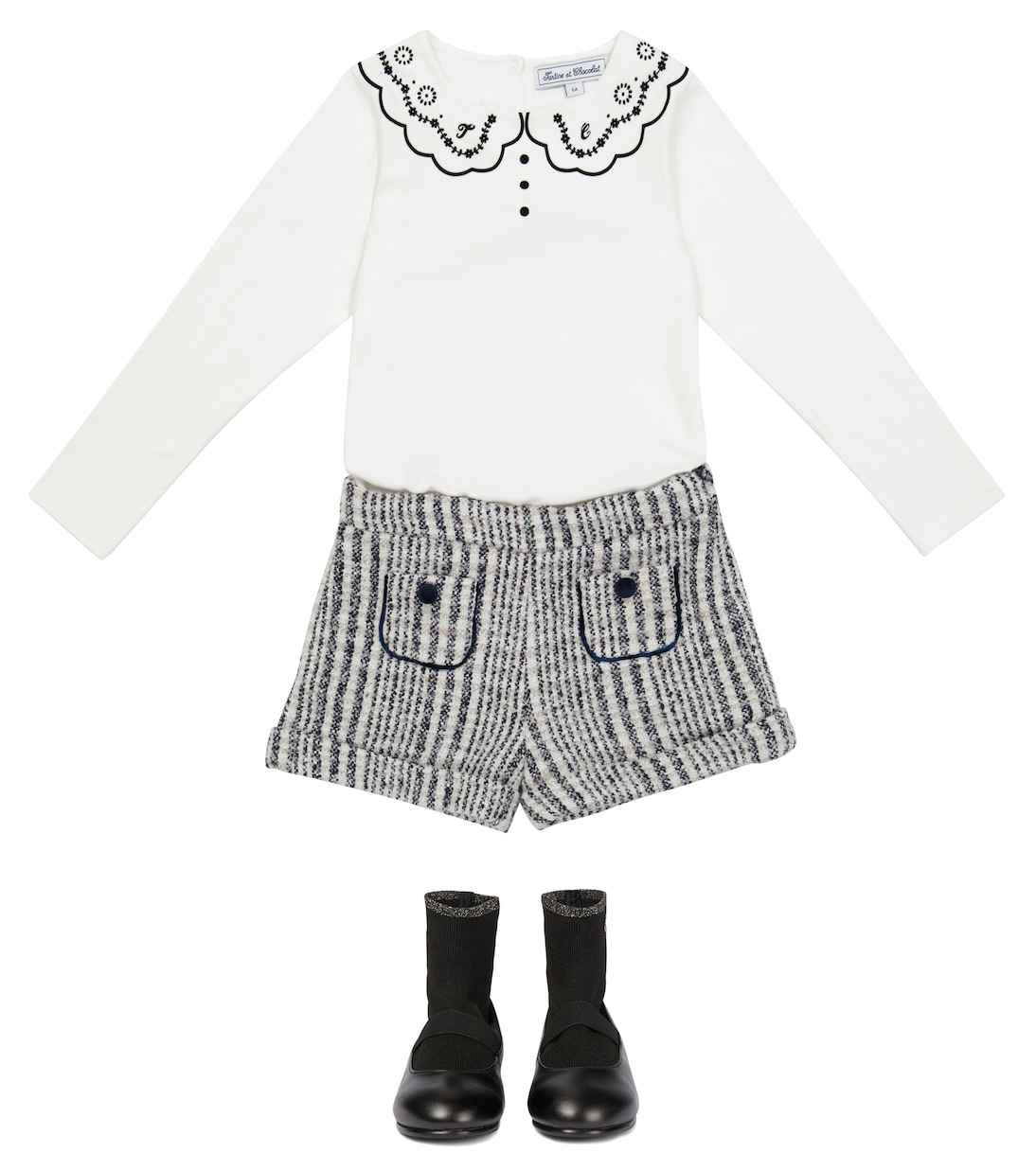 Checked tweed shorts | Tartine et Chocolat