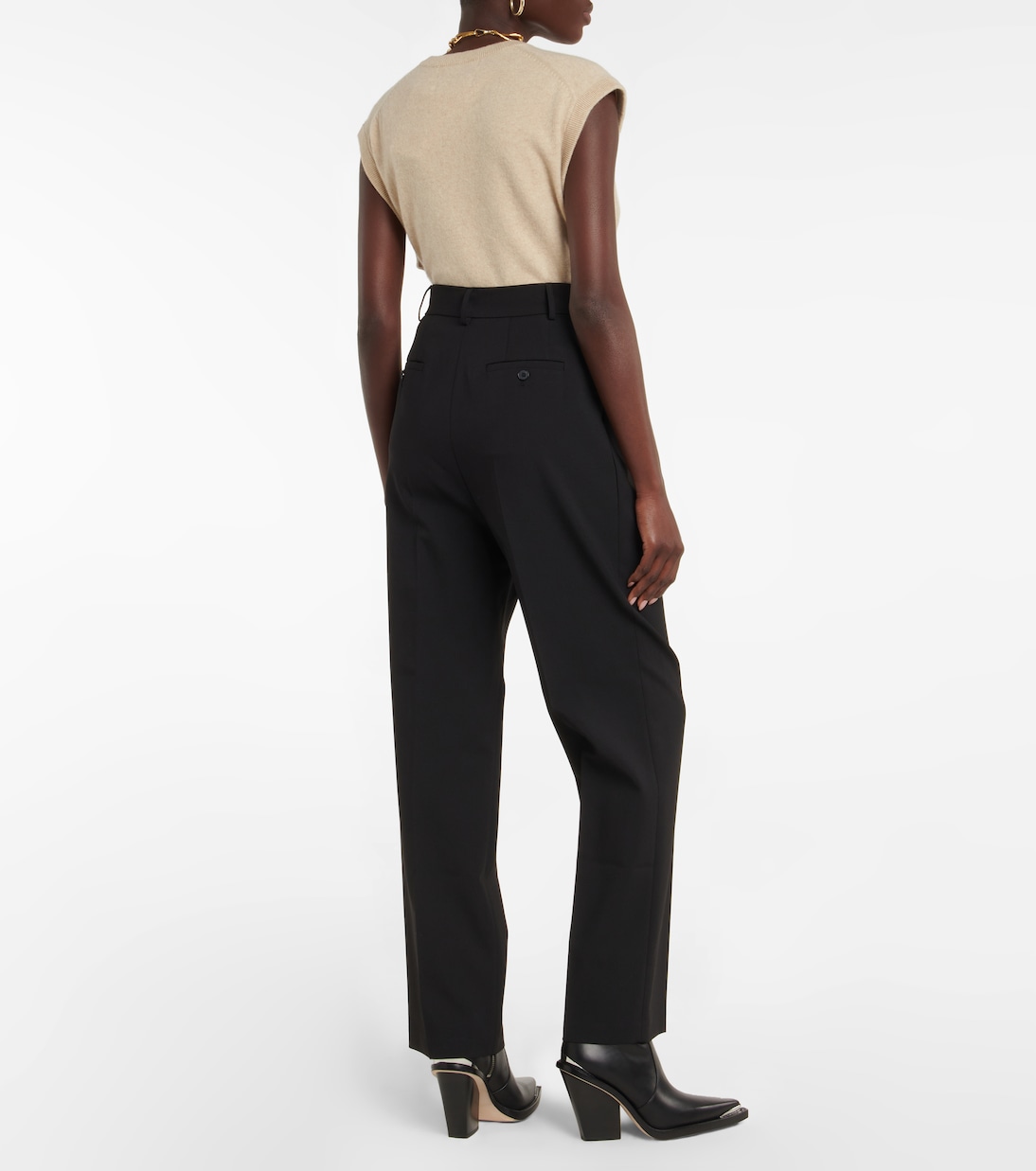 Pantaloni Bea in twill a vita alta | The Frankie Shop