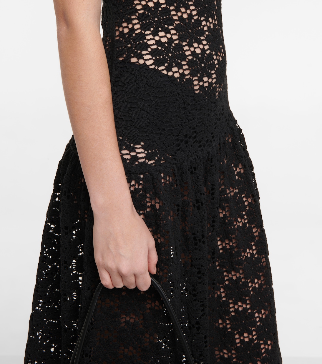 Robe midi brodée en coton | Jil Sander