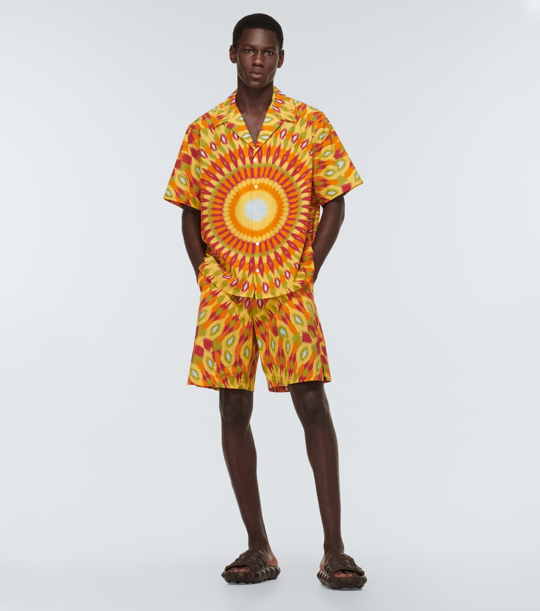 Shorts de seda y algodón estampados | Valentino