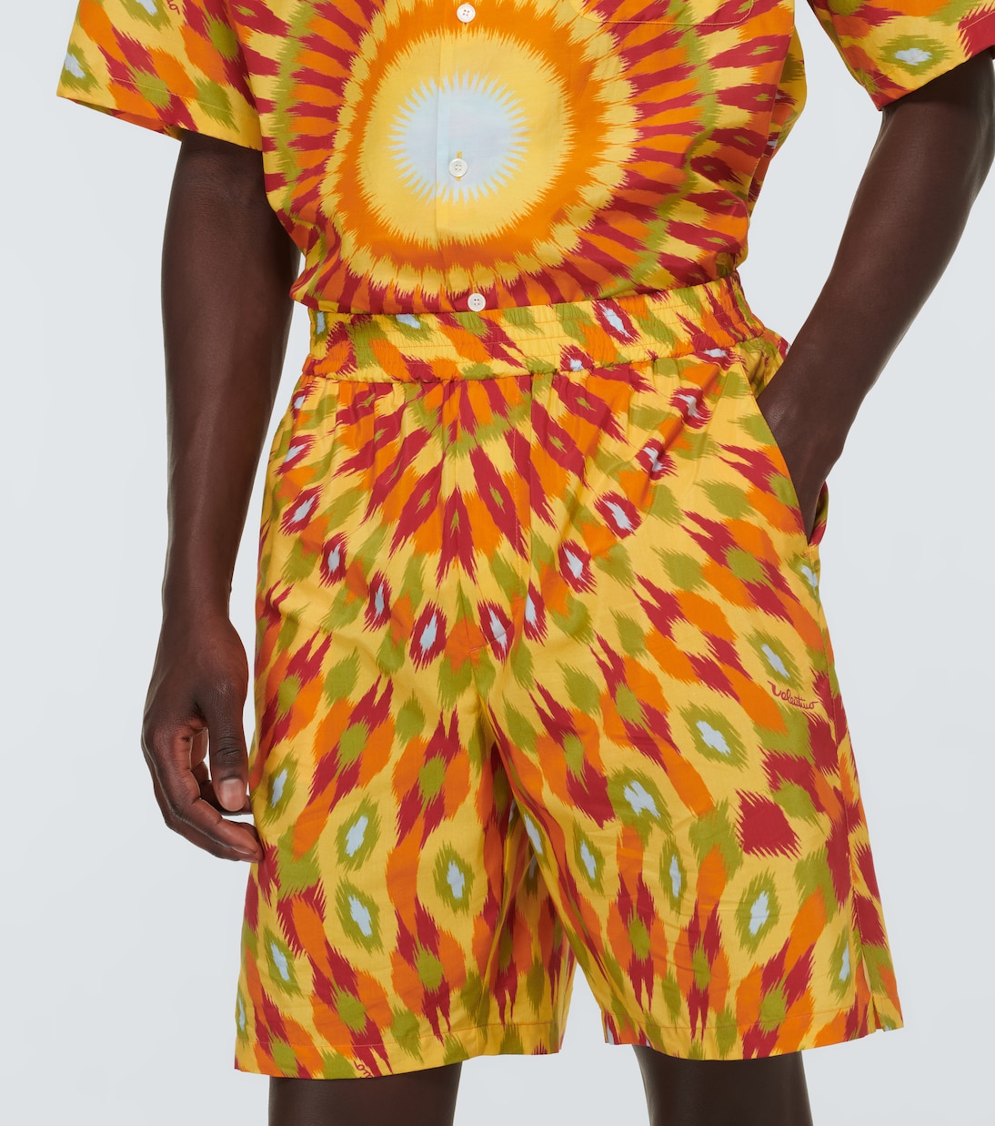 Shorts de seda y algodón estampados | Valentino