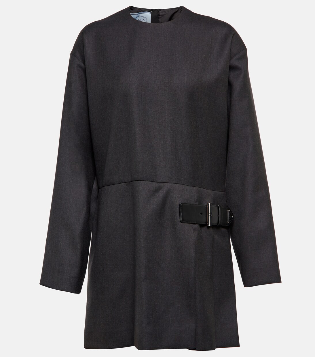 Buckled wool crêpe minidress | Prada