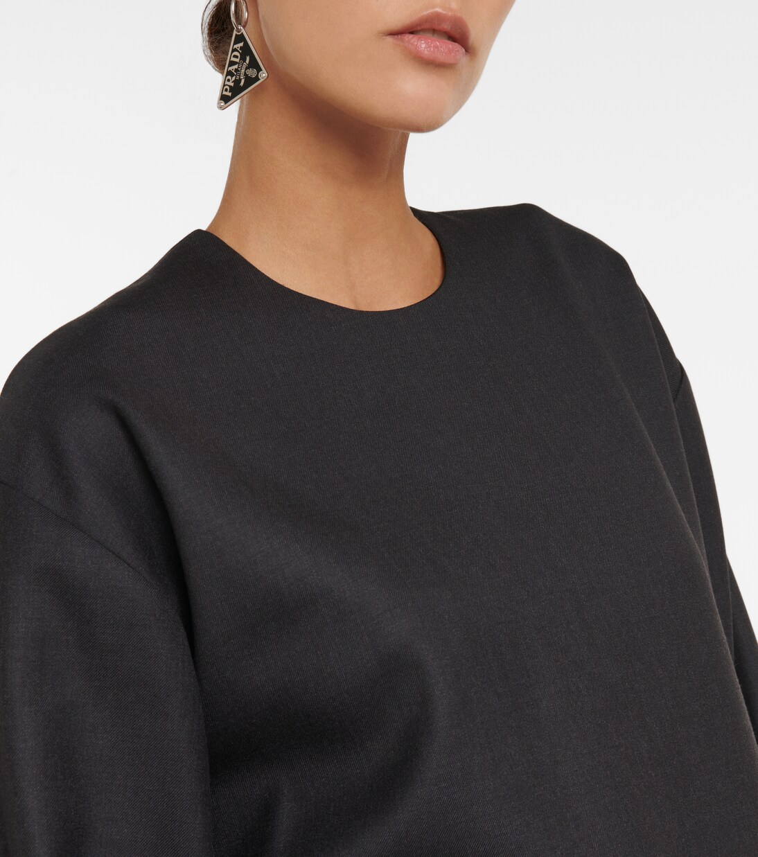 Buckled wool crêpe minidress | Prada