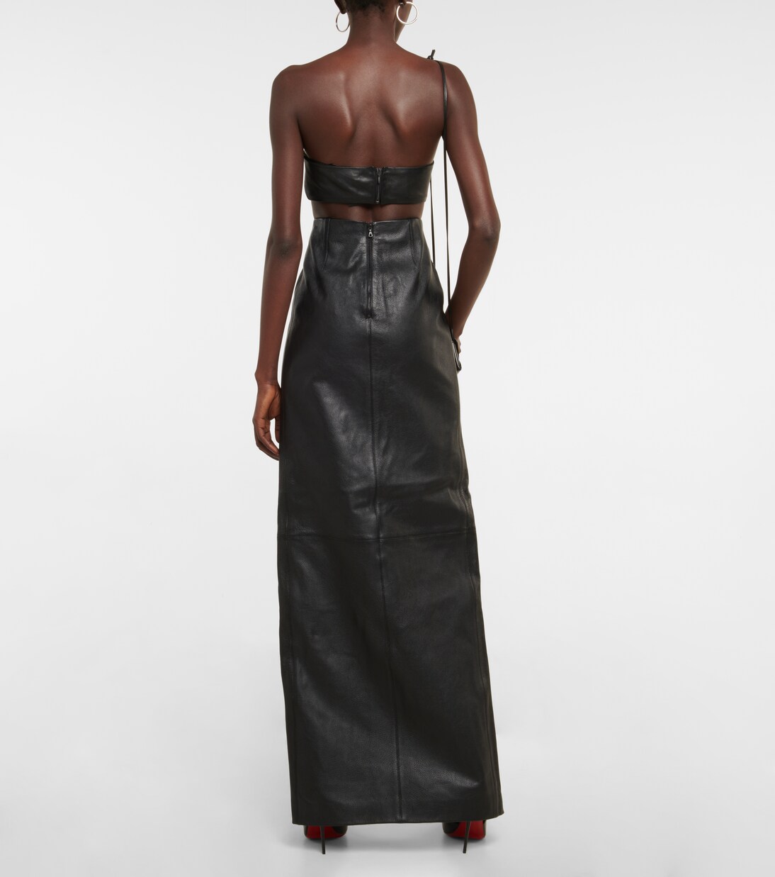 Top aus gestepptem Leder | David Koma