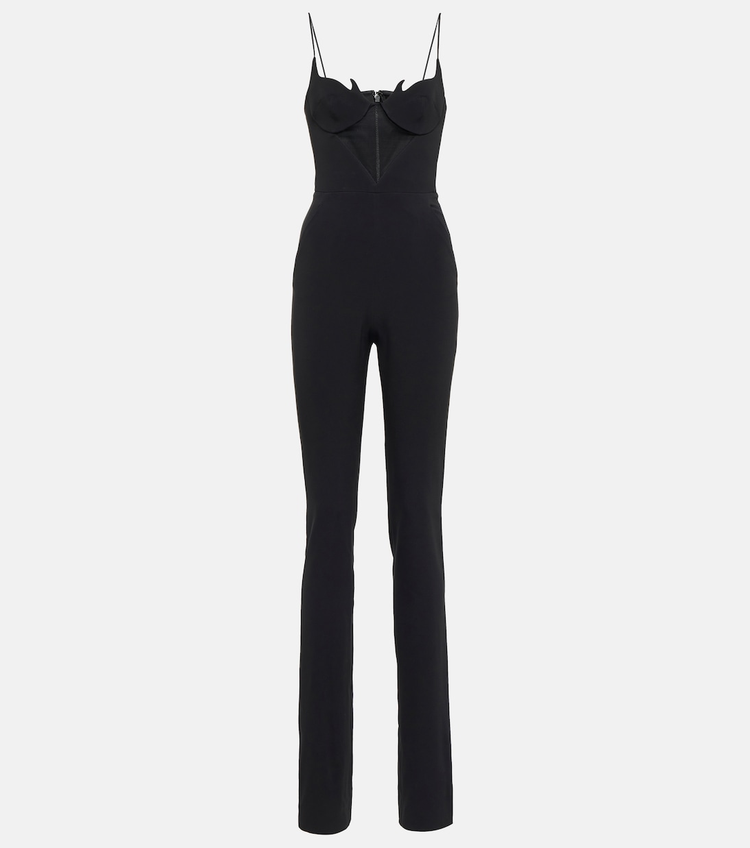 Mesh-panel jumpsuit | David Koma