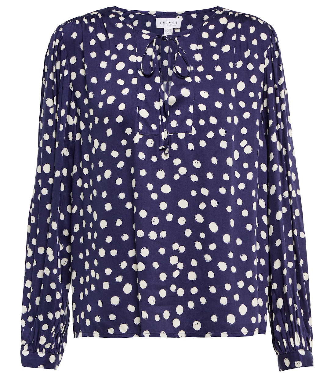 Top Marlow en satin à pois | Velvet