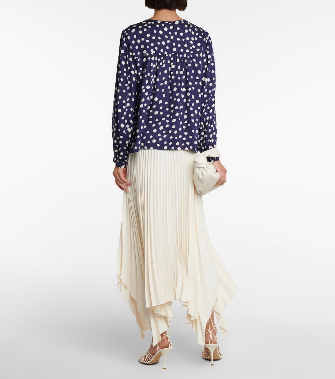 Top Marlow en satin à pois | Velvet