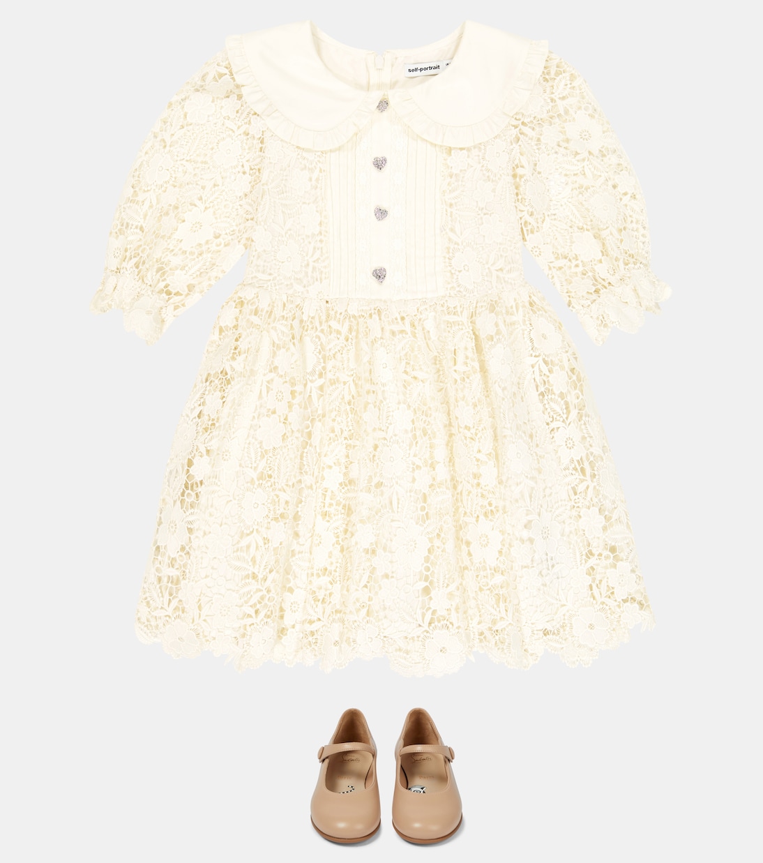 Embellished guipure lace dress | Self-Portrait Kids