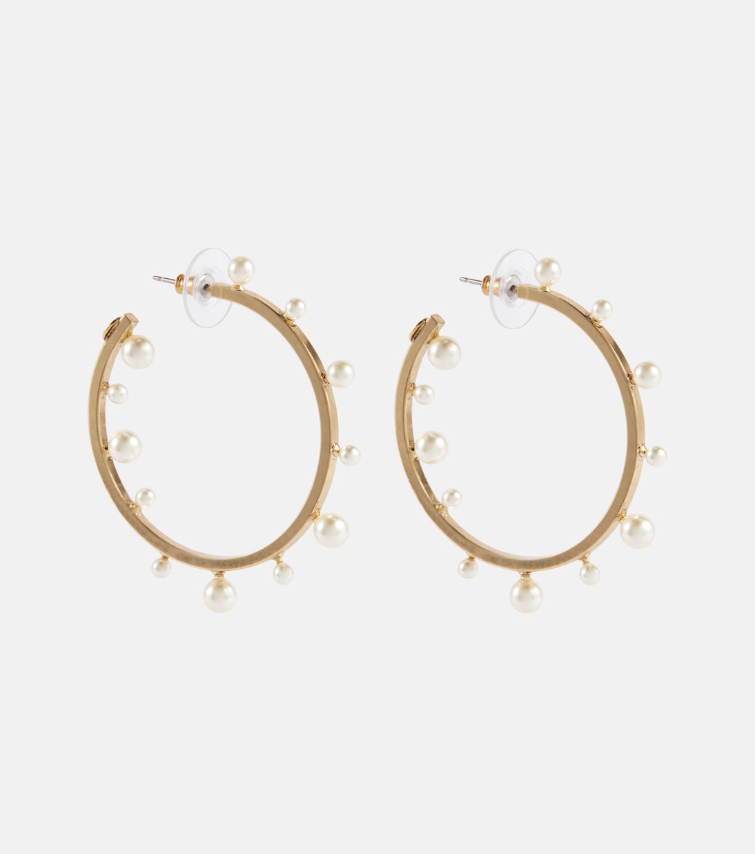 Orecchini a cerchio Odetta con perle bijoux | Jennifer Behr