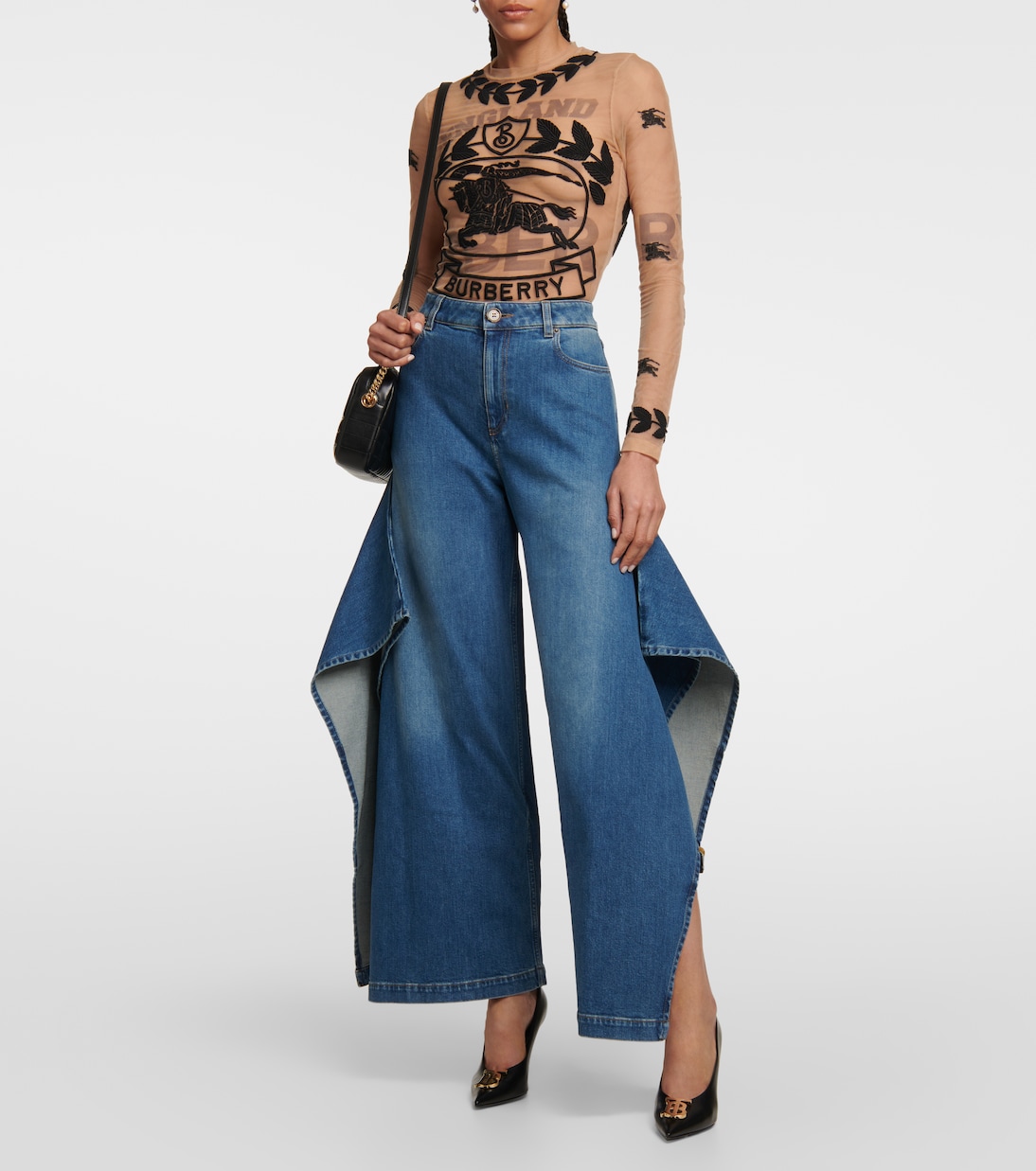 High-Rise Wide-Leg Jeans | Burberry