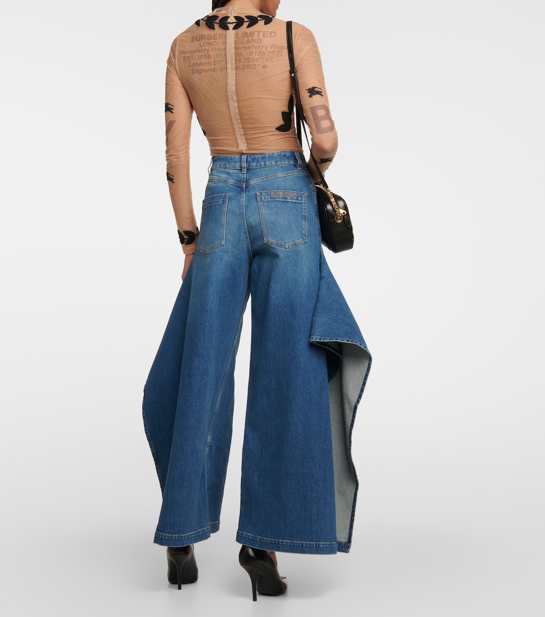 High-Rise Wide-Leg Jeans | Burberry