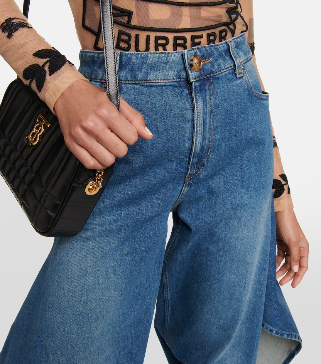 High-Rise Wide-Leg Jeans | Burberry