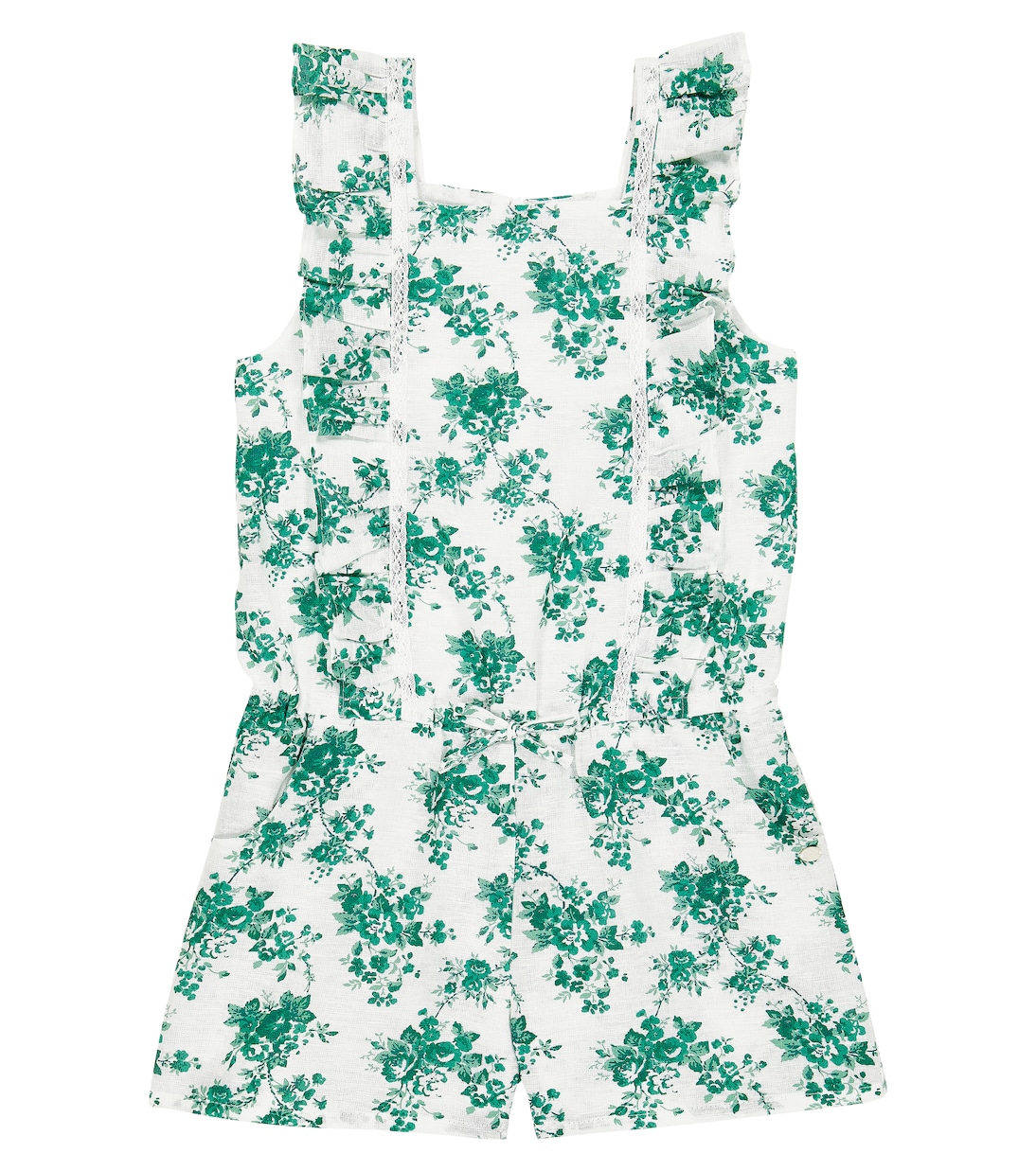 Printed ruffled cotton playsuit | Tartine et Chocolat