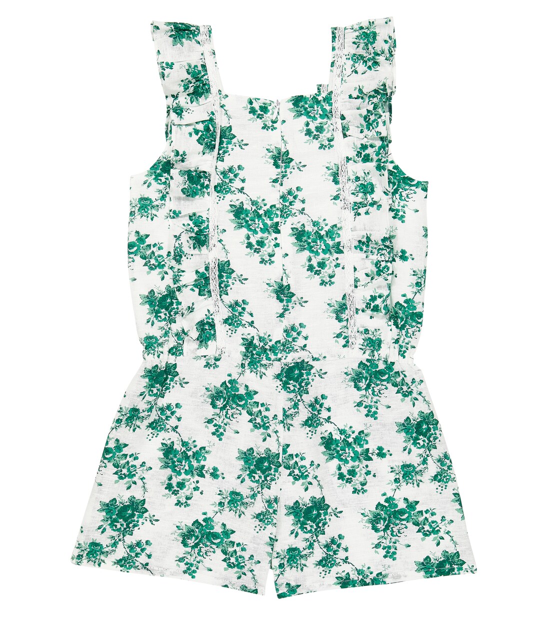 Printed ruffled cotton playsuit | Tartine et Chocolat