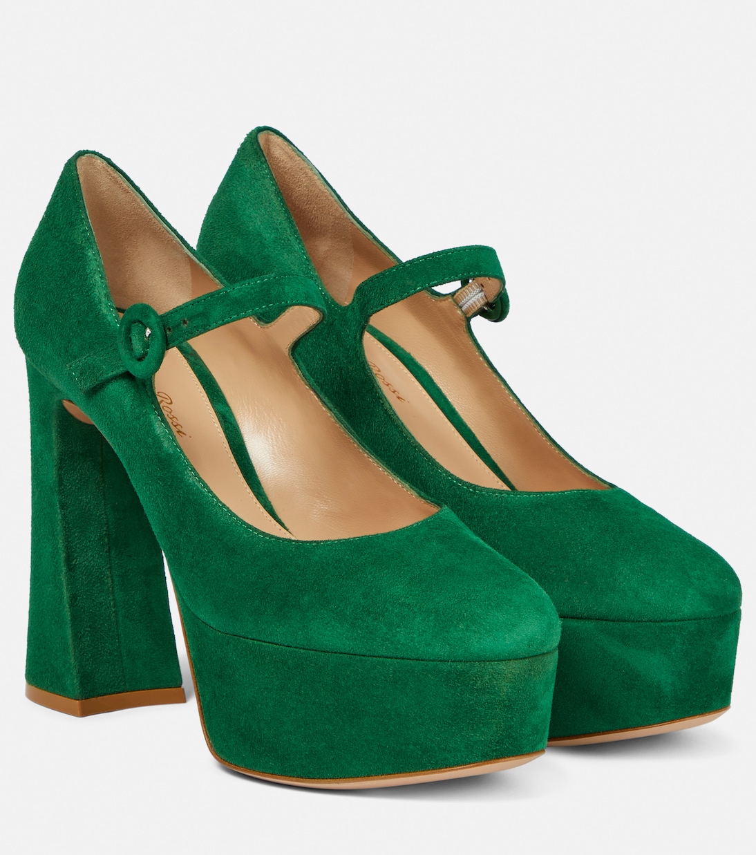 Mary-Jane-Pumps aus Veloursleder | Gianvito Rossi