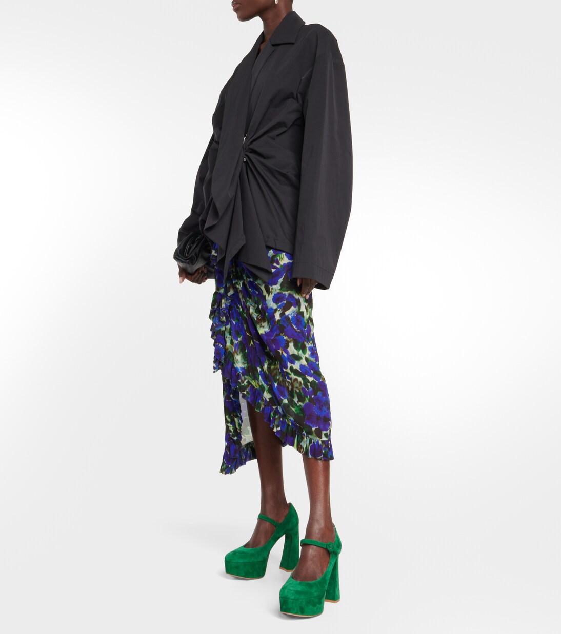 Mary-Jane-Pumps aus Veloursleder | Gianvito Rossi