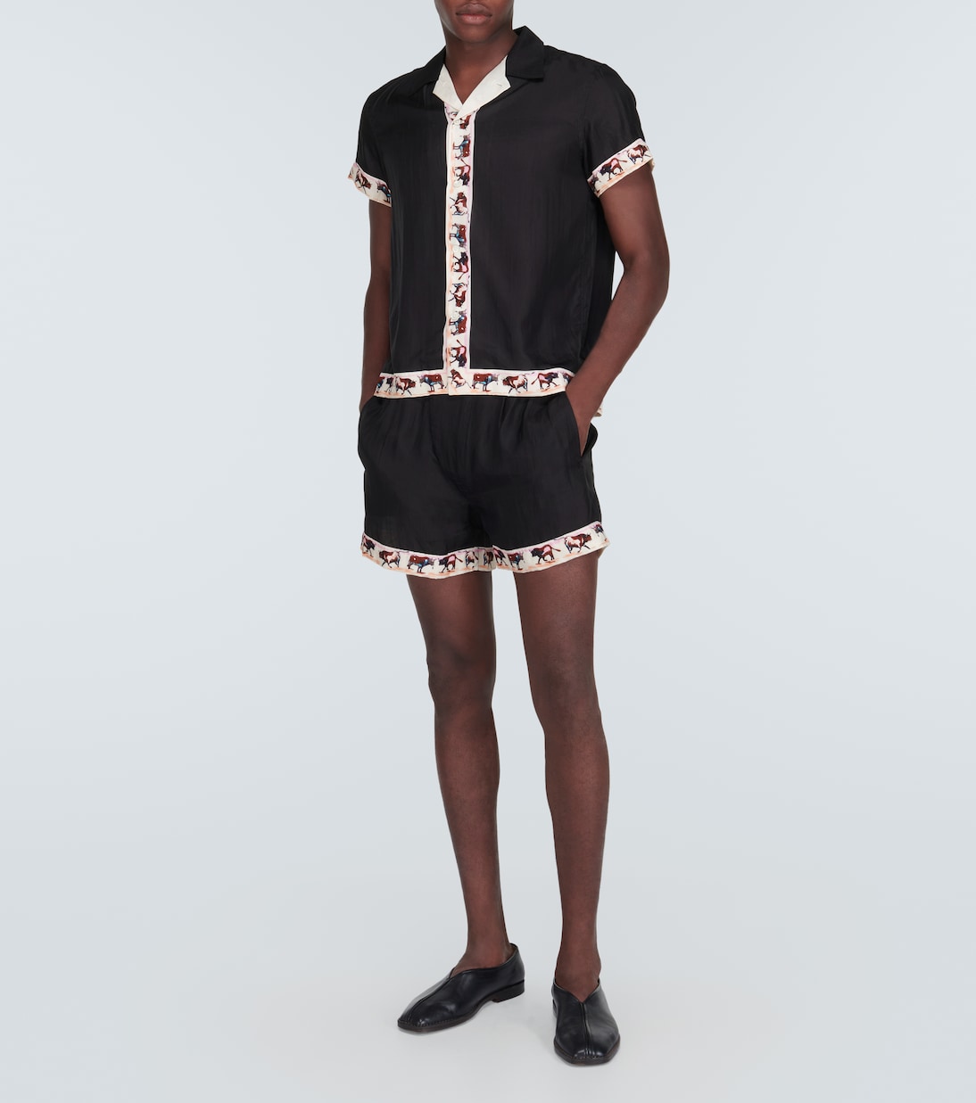 Boxer Teureau in seta con stampa | Bode