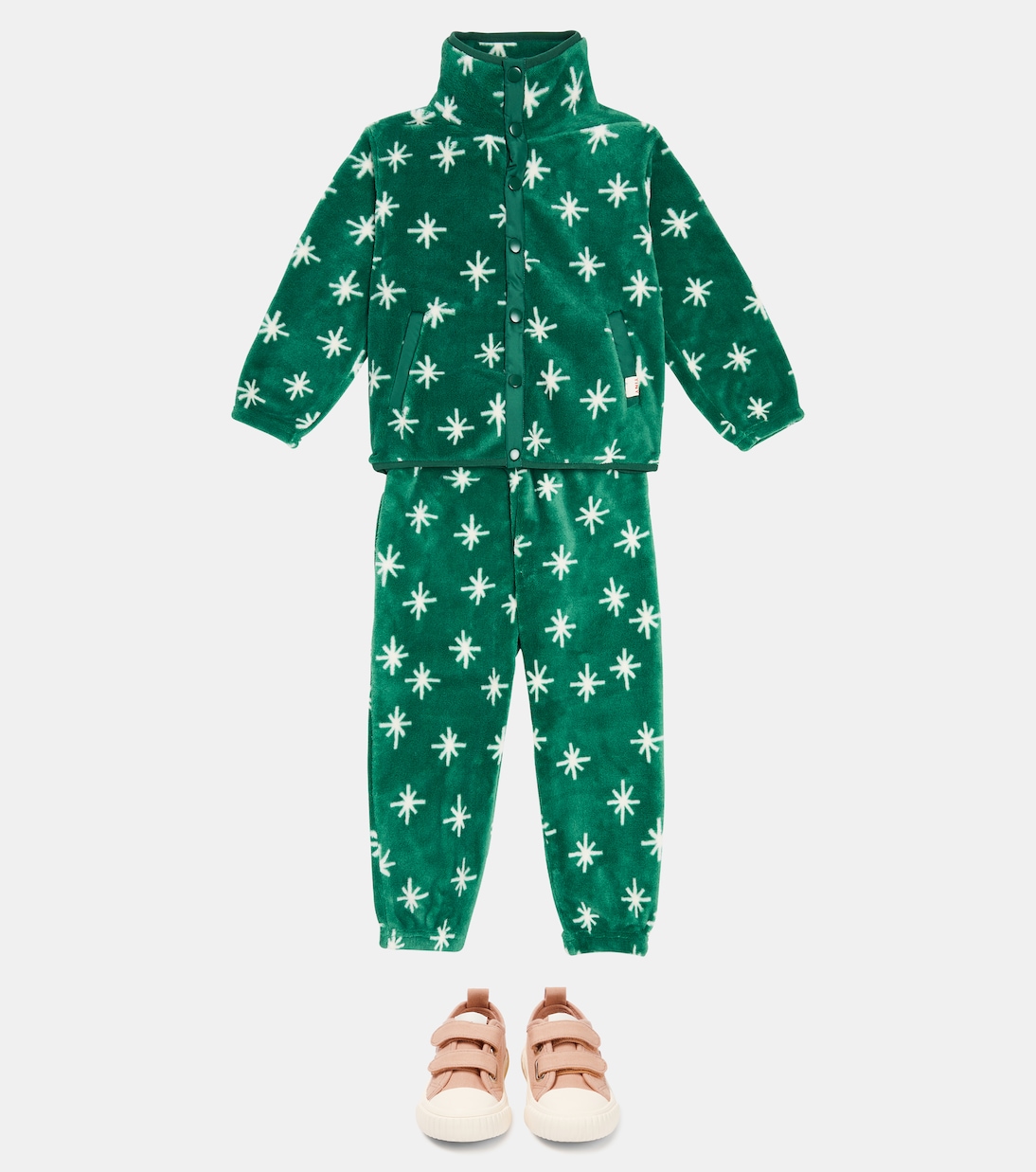 Snow Polar printed fleece sweatpants | Tinycottons