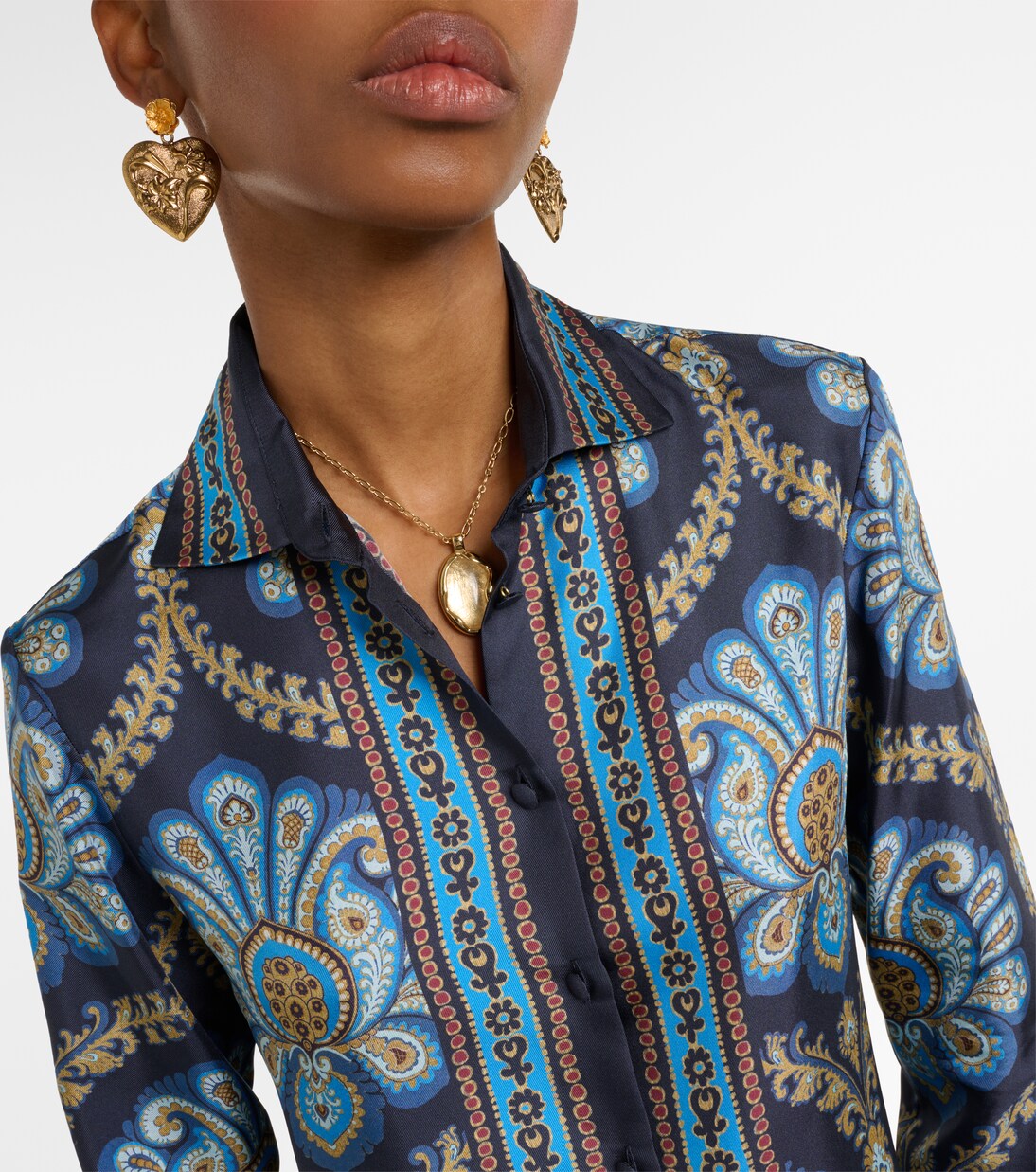 Printed silk twill shirt | Etro