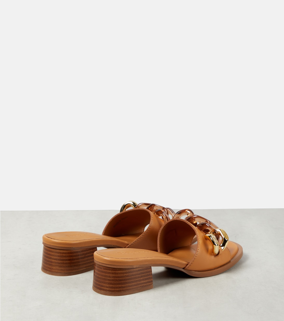Embellished leather mules | See By Chloé