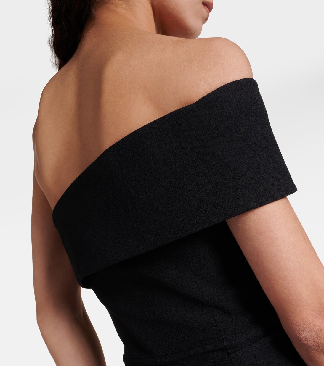 Robe midi asymétrique en crêpe | Safiyaa