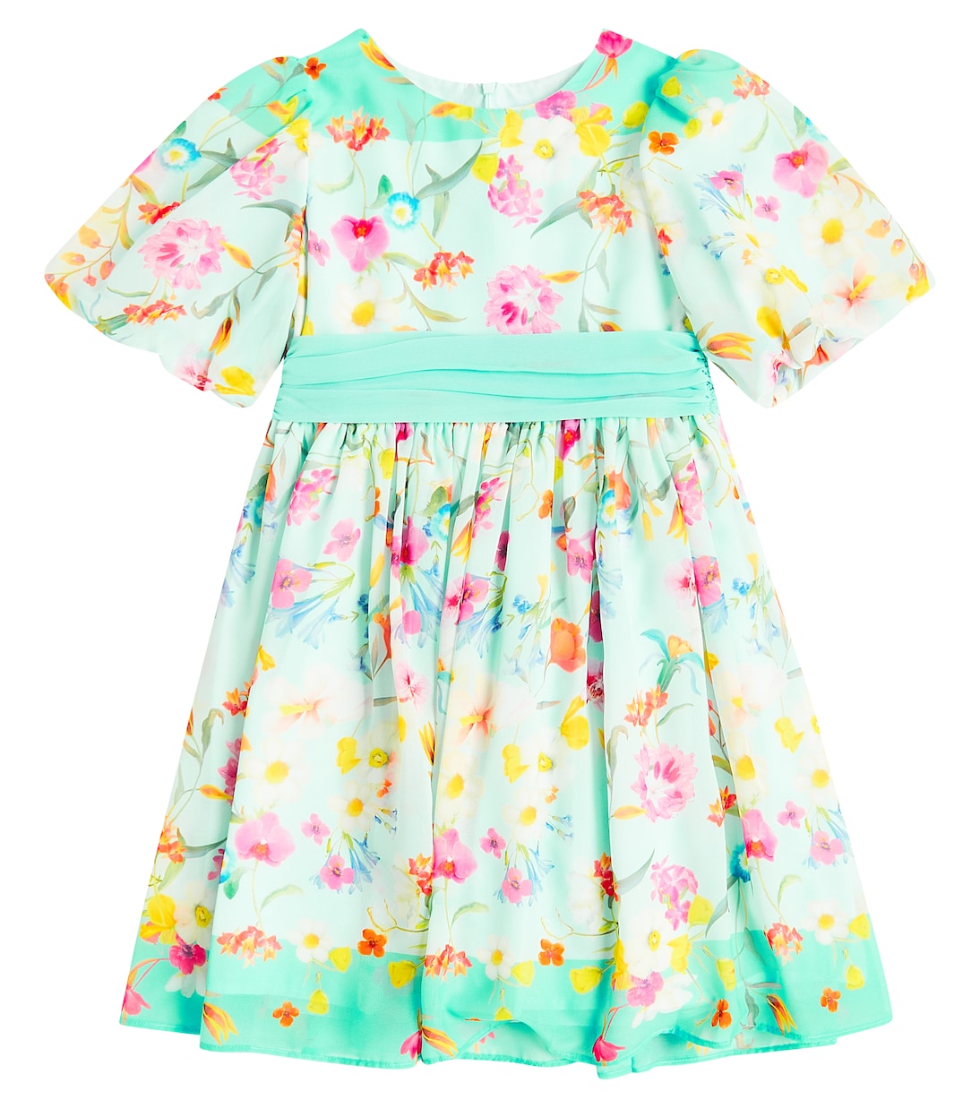 Balloon-sleeve floral dress | Patachou