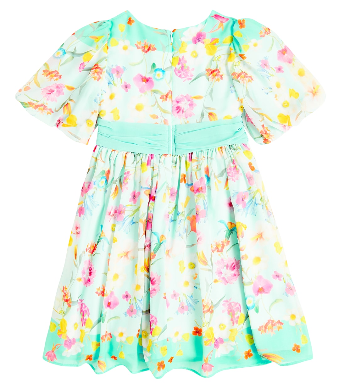 Balloon-sleeve floral dress | Patachou