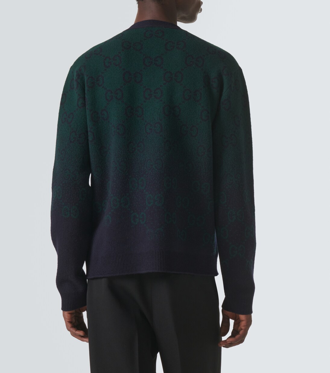 Cárdigan de lana con GG en jacquard | Gucci