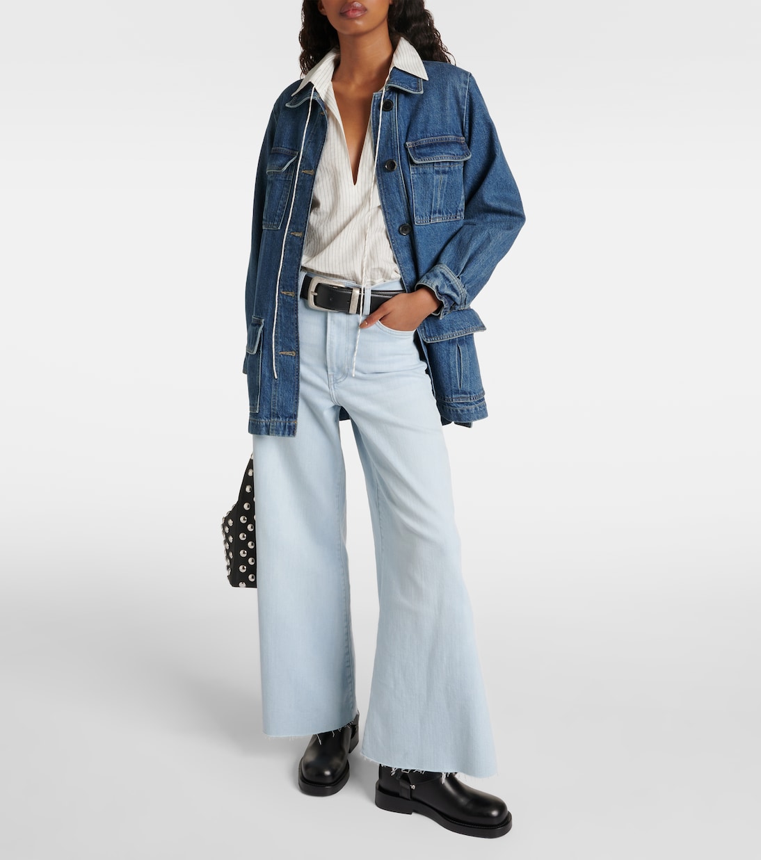 Wide-Leg Cropped Jeans Le Palazzo | Frame
