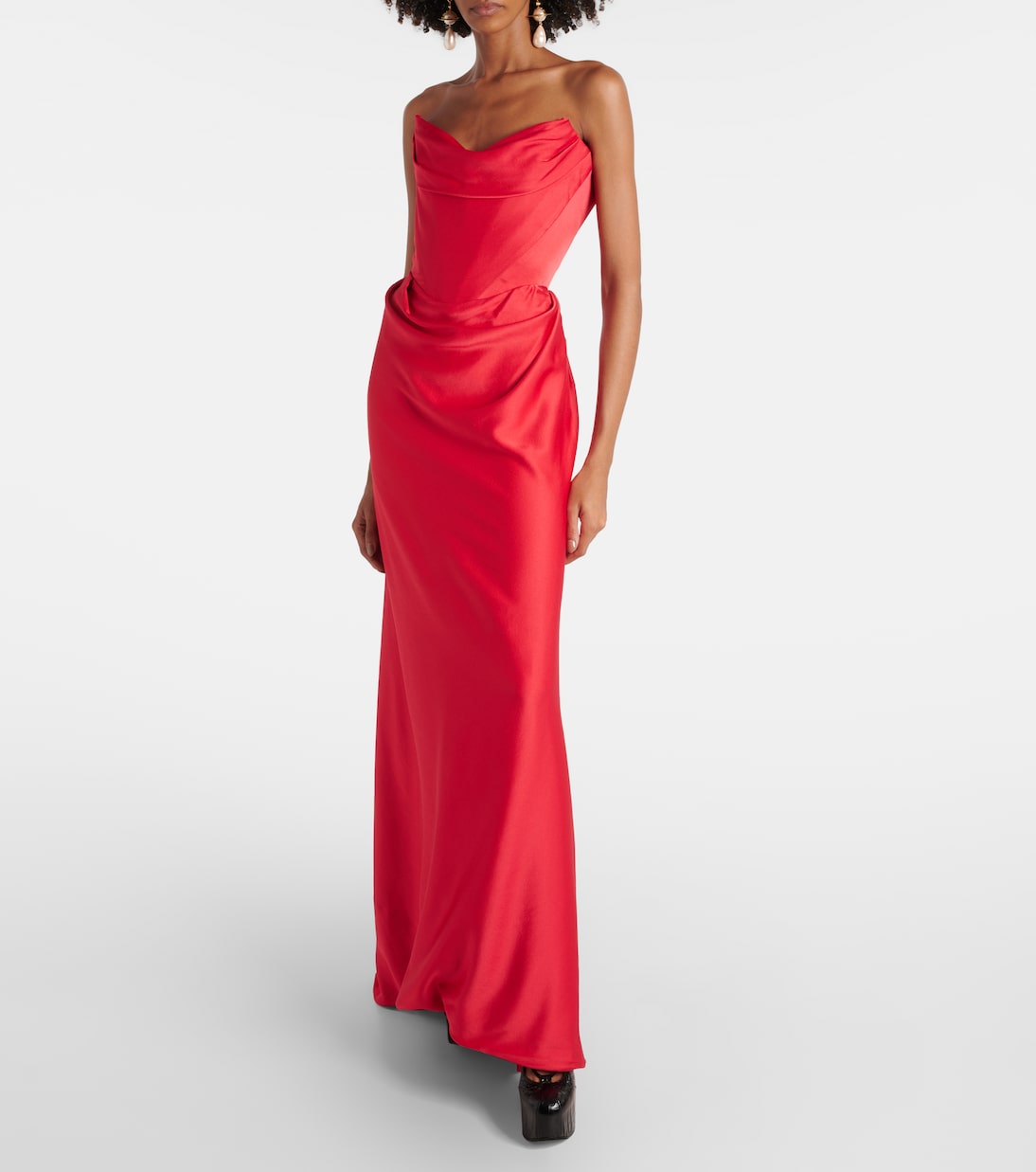 Off-shoulder satin gown | Vivienne Westwood