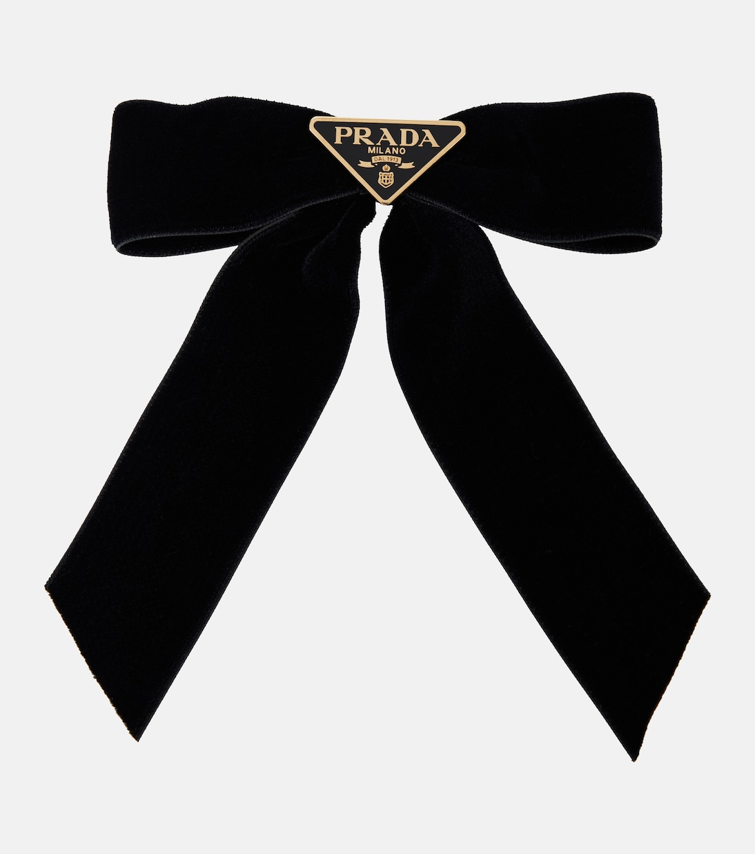 Bow-detail velvet hair clip | Prada