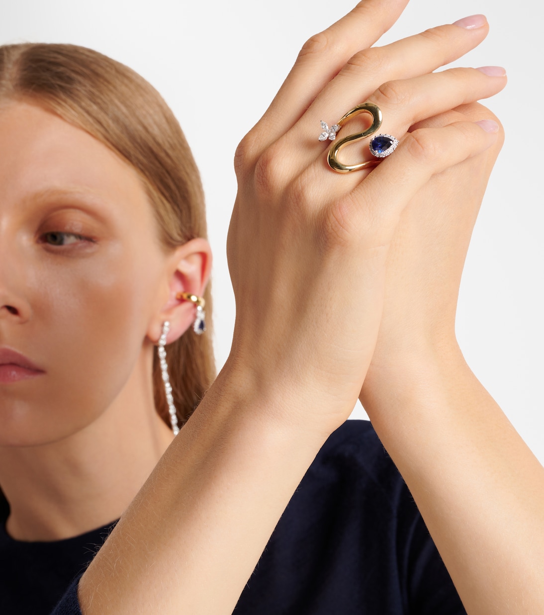 Bague Reign Supreme en or 18 ct, diamants et saphirs | Yeprem