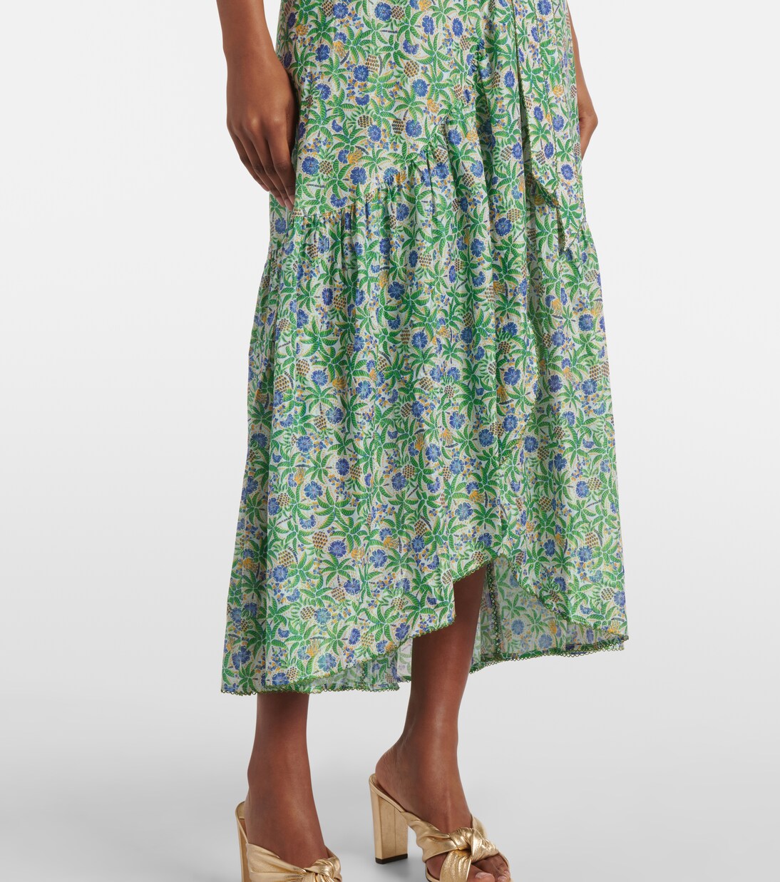 Robe portefeuille Baba imprimée en coton  | Poupette St Barth