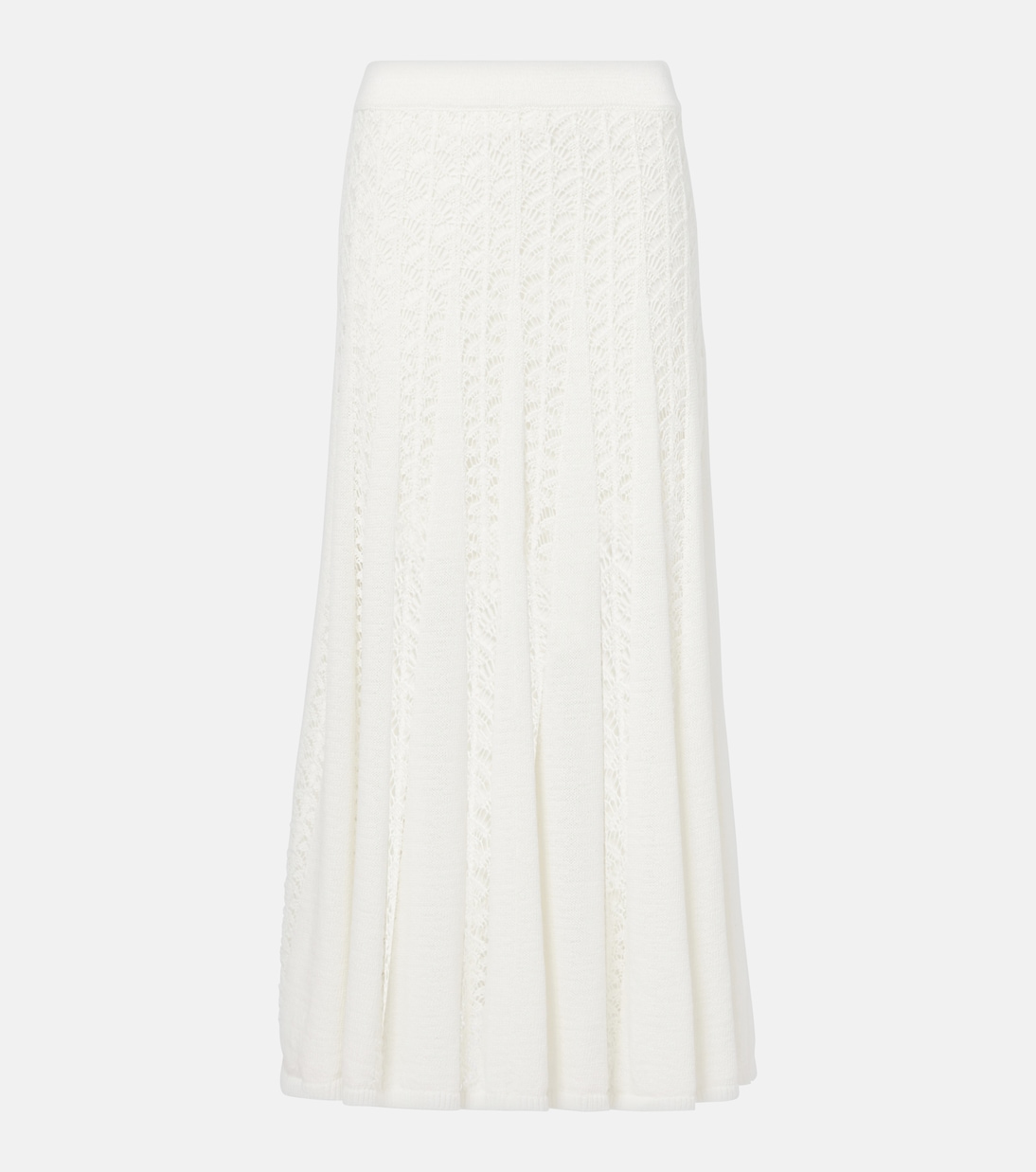 Jupe midi Wylie Flared Knit en coton | Zimmermann
