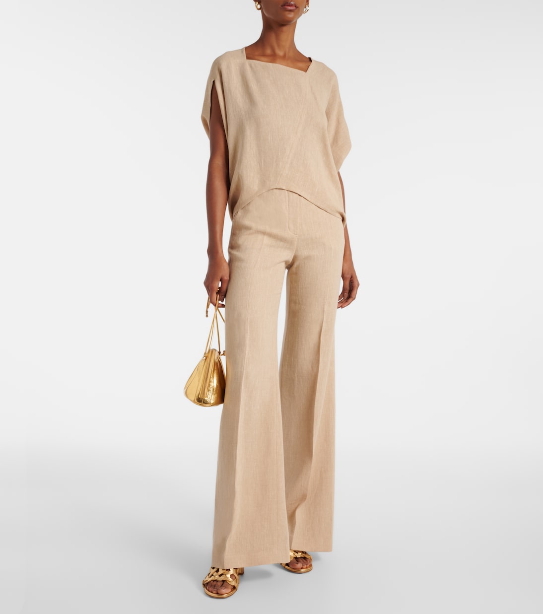 Pantoletten Amalfi 45 aus Metallic-Leder | Gianvito Rossi