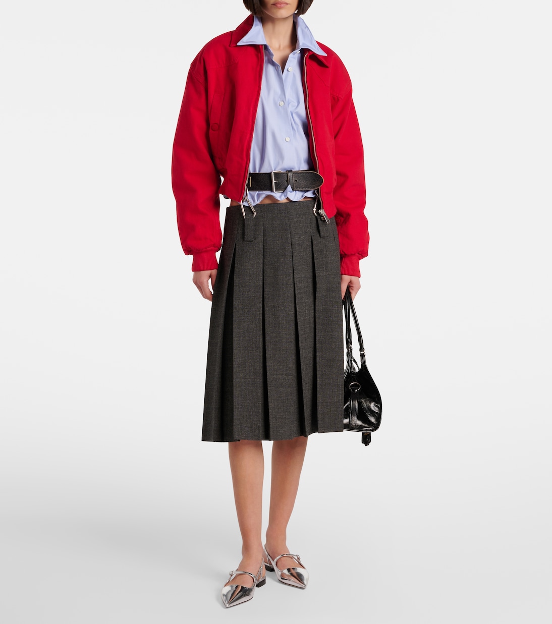 Didi金属感皮革露跟平底鞋 | Jimmy Choo