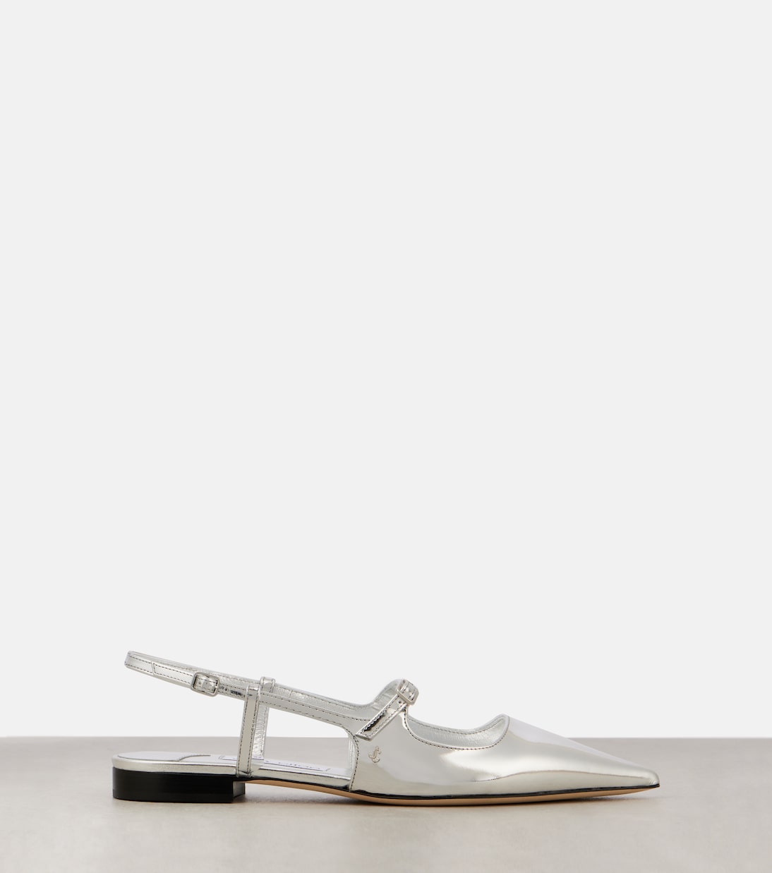 Didi金属感皮革露跟平底鞋 | Jimmy Choo