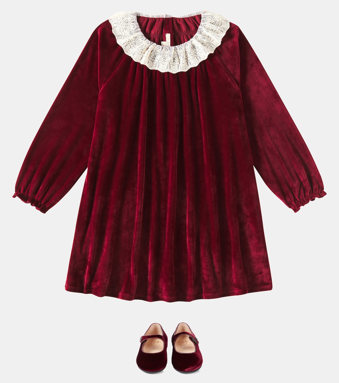 Venola lace-trimmed velvet dress | Konges Sløjd