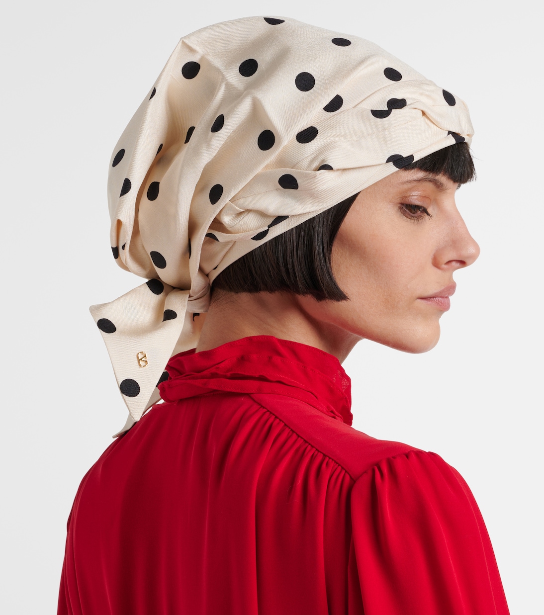 波点真丝头巾 | Valentino