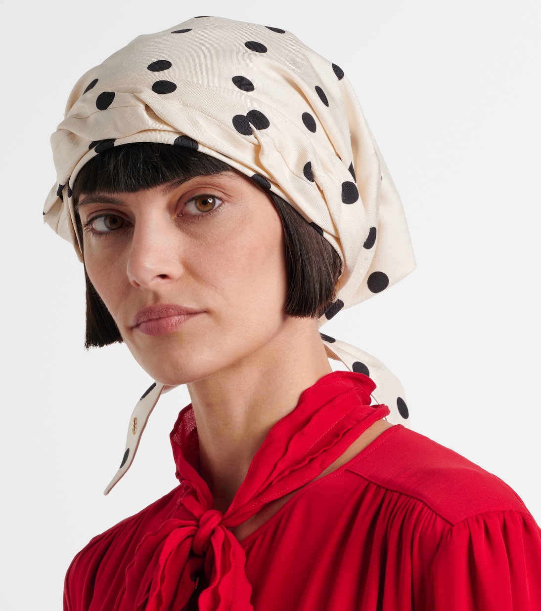 波点真丝头巾 | Valentino