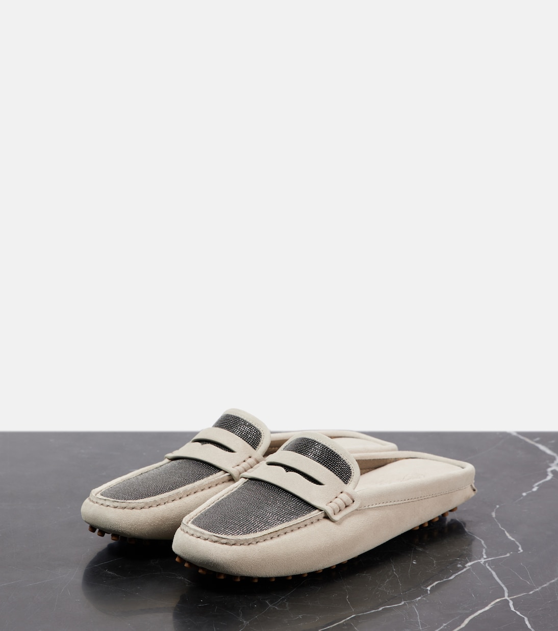Mokassins Monili aus Veloursleder | Brunello Cucinelli