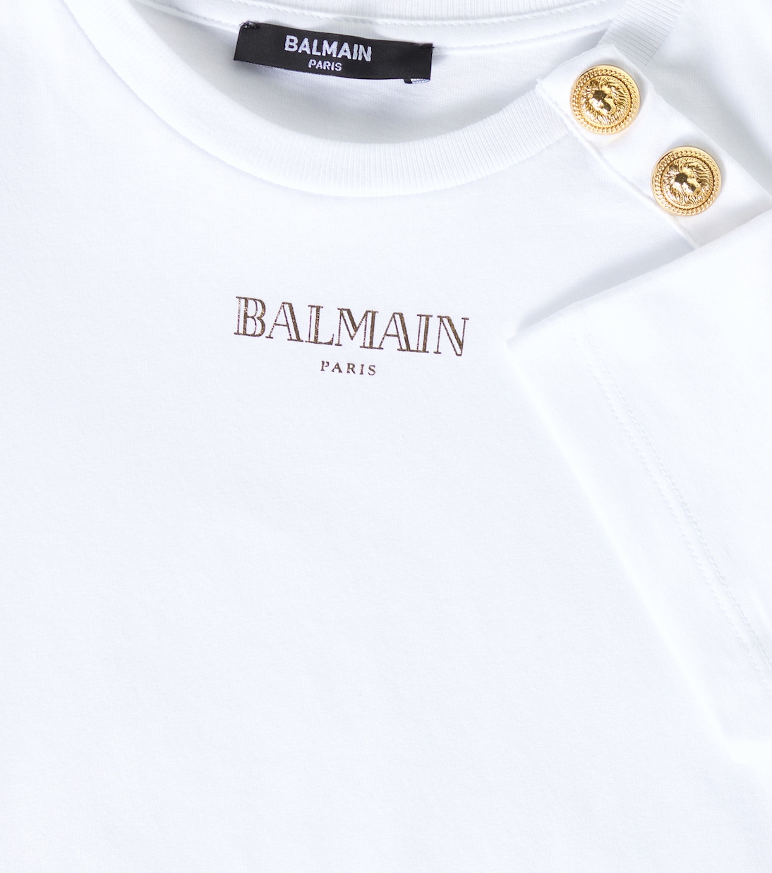 T-shirt in jersey di cotone con logo | Balmain Kids