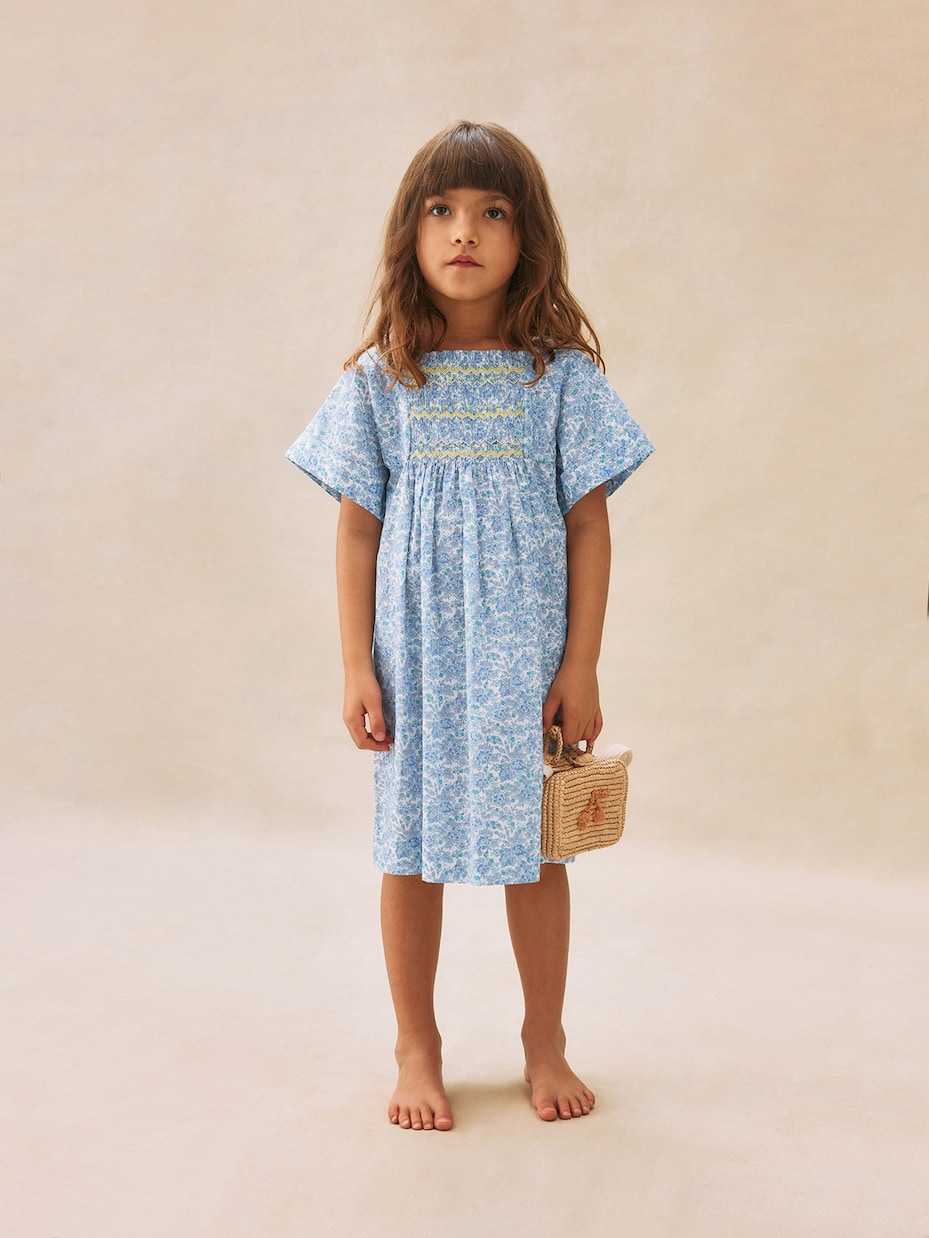 Paysanne floral smocked cotton dress | Bonpoint