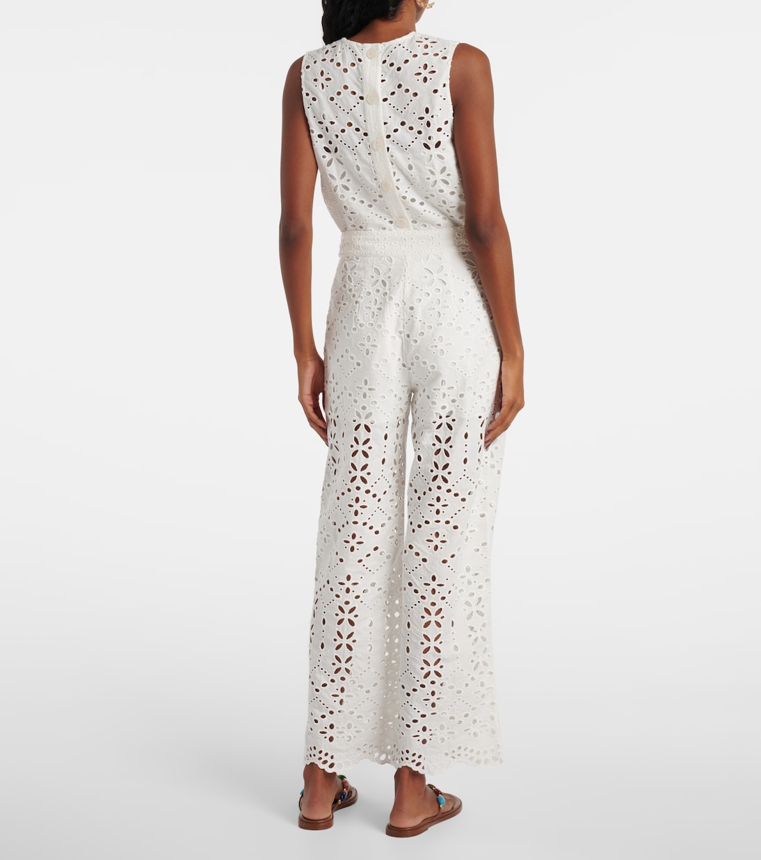 Pantalon ample Kemper brodé en coton | Veronica Beard