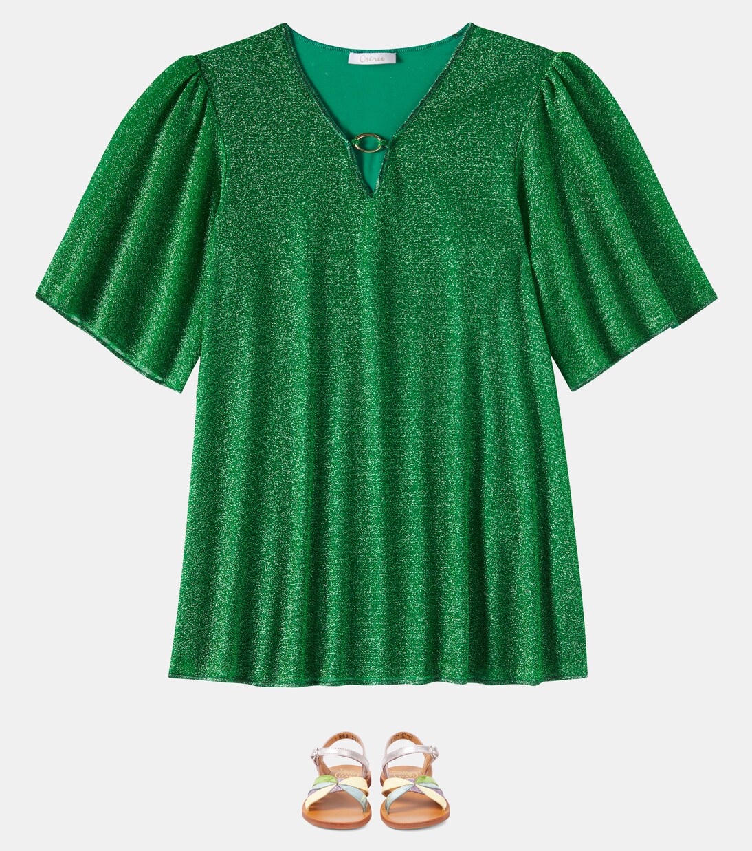 Lumière lamé beach dress | Oséree Kids