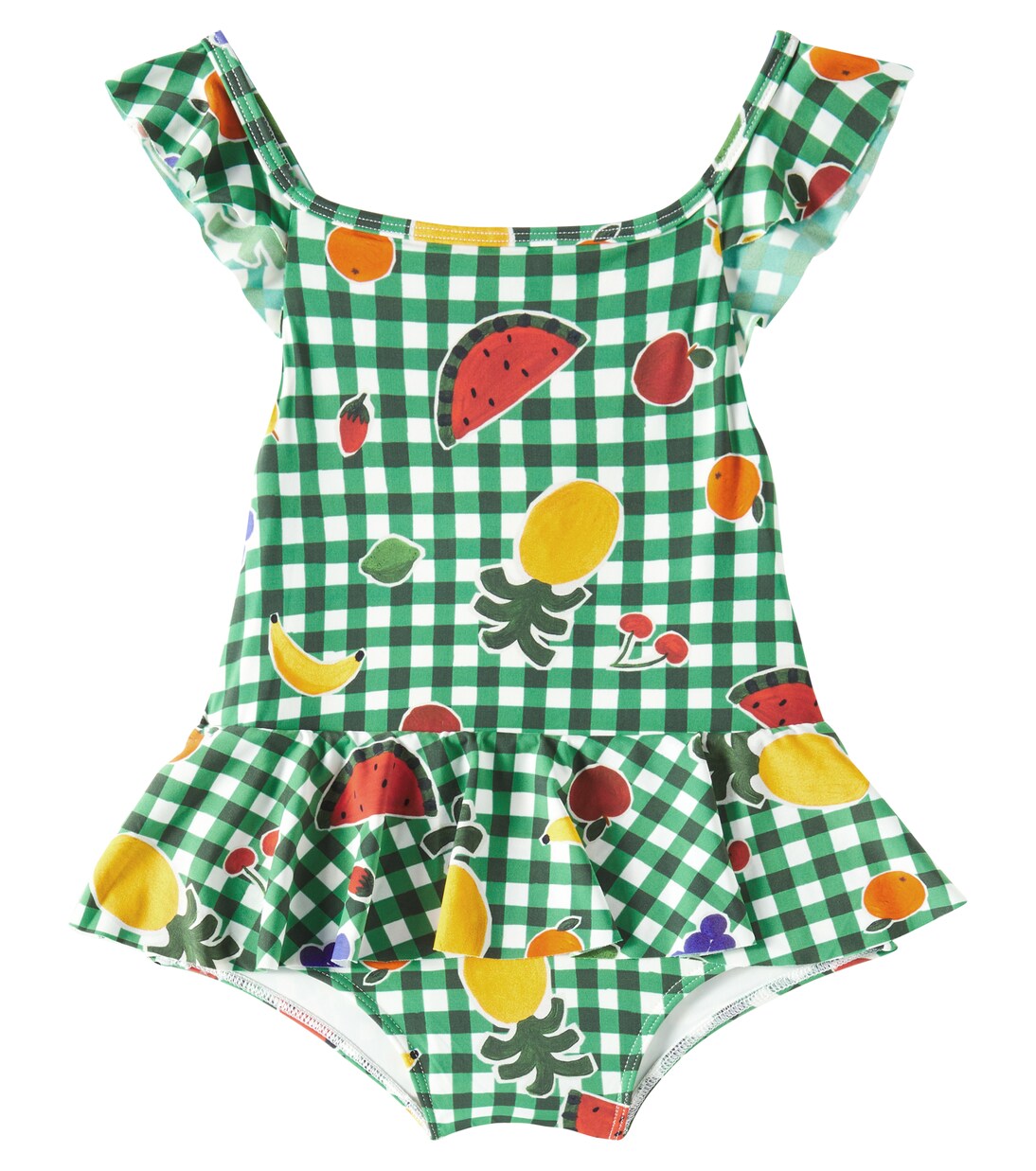 Baby ruffled checked swimsuit | Fábula