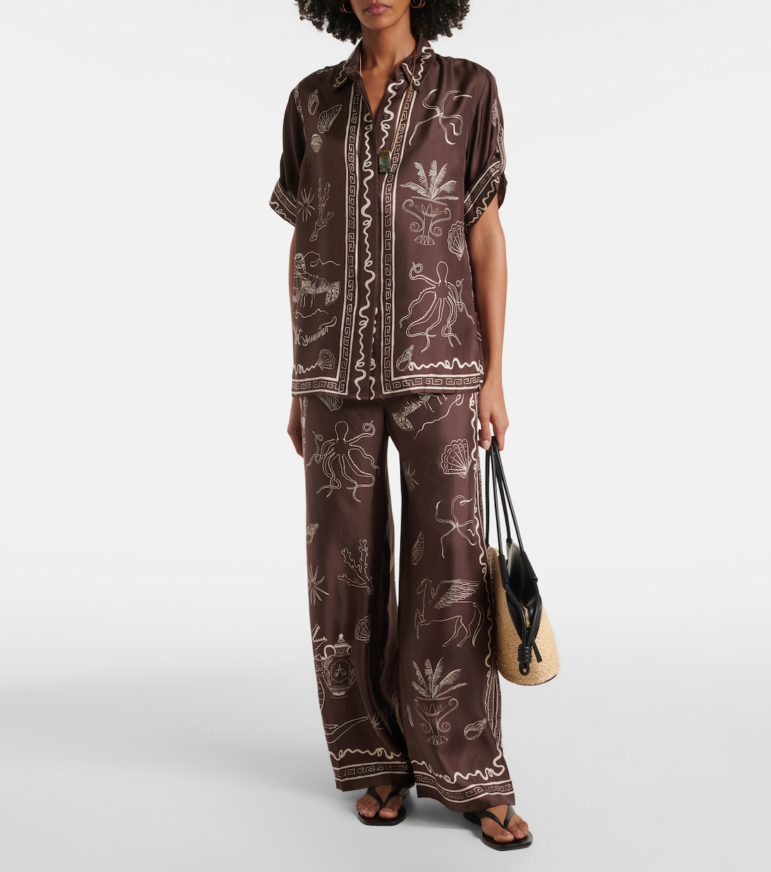 Bedrucktes Hemd Sammy aus Seide | Alémais