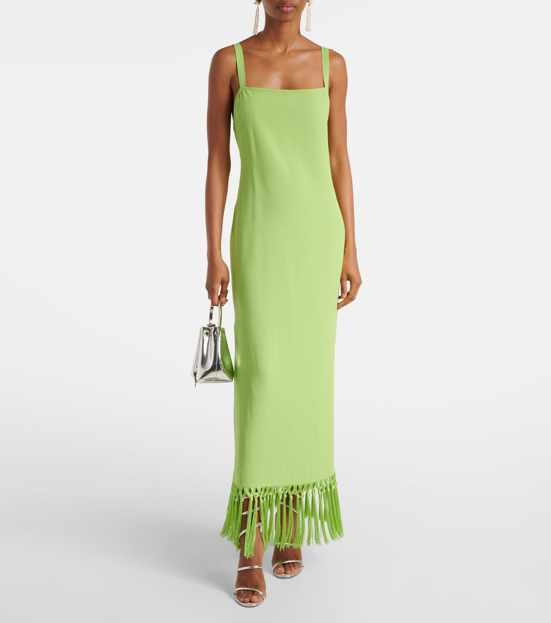 Palermo fringed crêpe maxi dress | Taller Marmo
