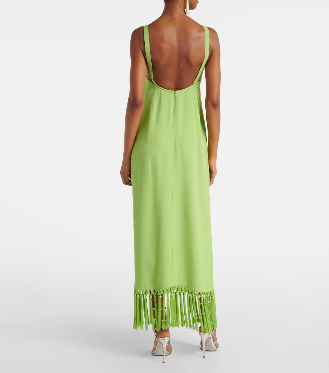 Palermo fringed crêpe maxi dress | Taller Marmo